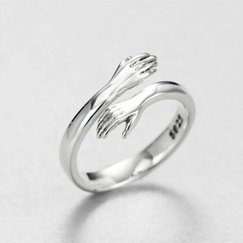 925 Sterling Silver Hugs Ring