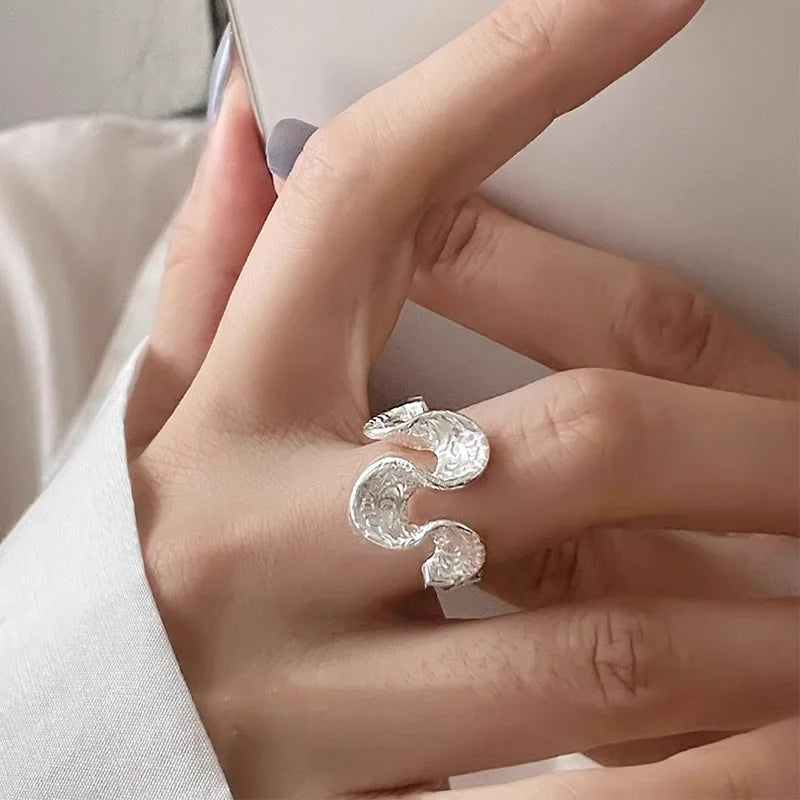Stainless Steel Wave Ring