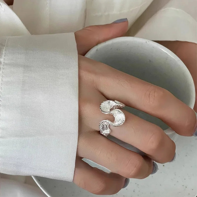 Stainless Steel Wave Ring