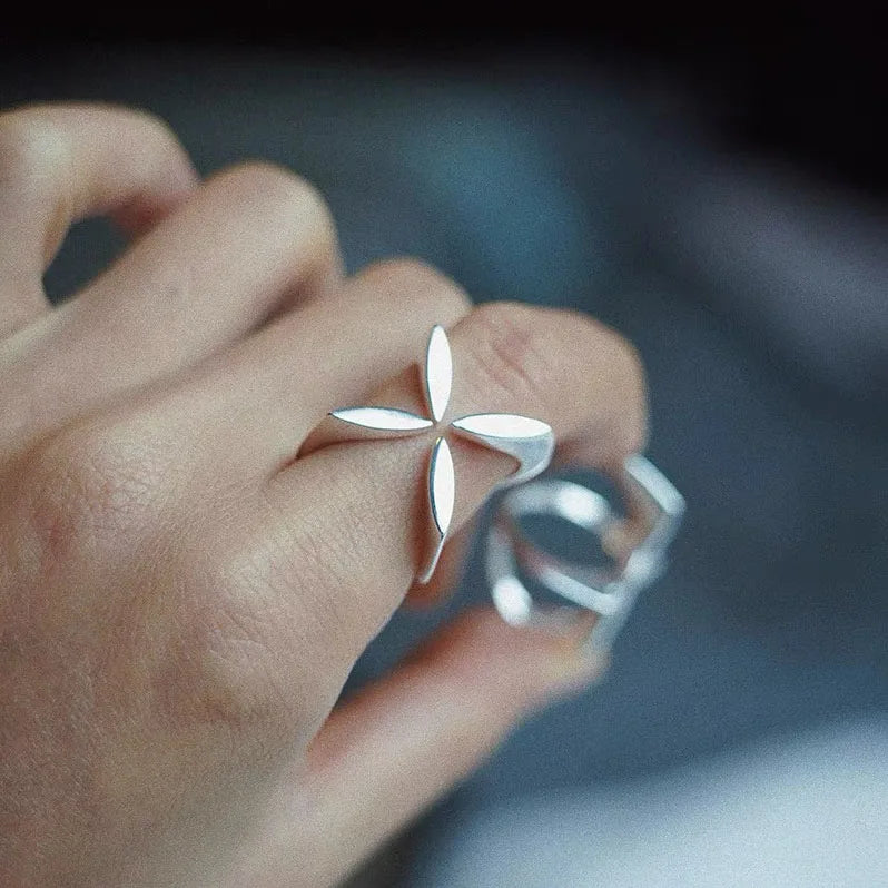 925 Sterling Silver Cross Ring