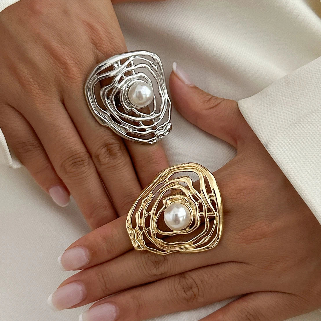 Stainless Steel Flower Ring