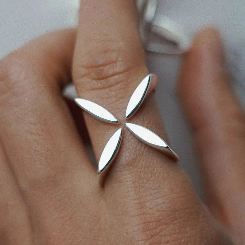 925 Sterling Silver Cross Ring