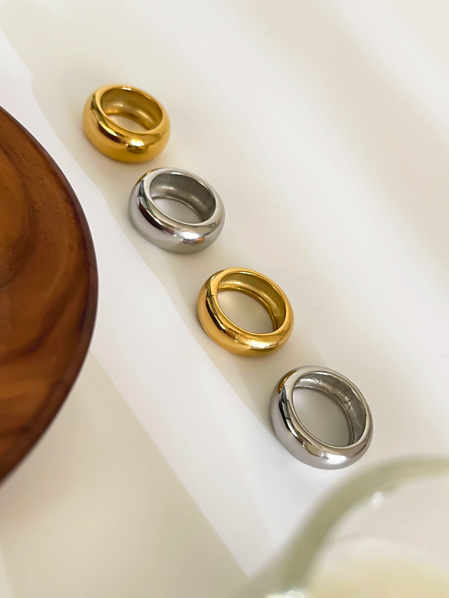 18K Gold Plated Pattern Ring