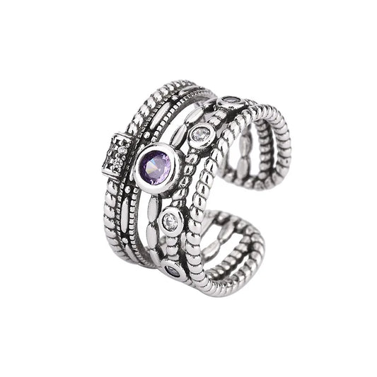 925 Sterling Silver Edelstein Ring