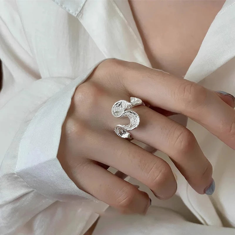 Stainless Steel Wave Ring