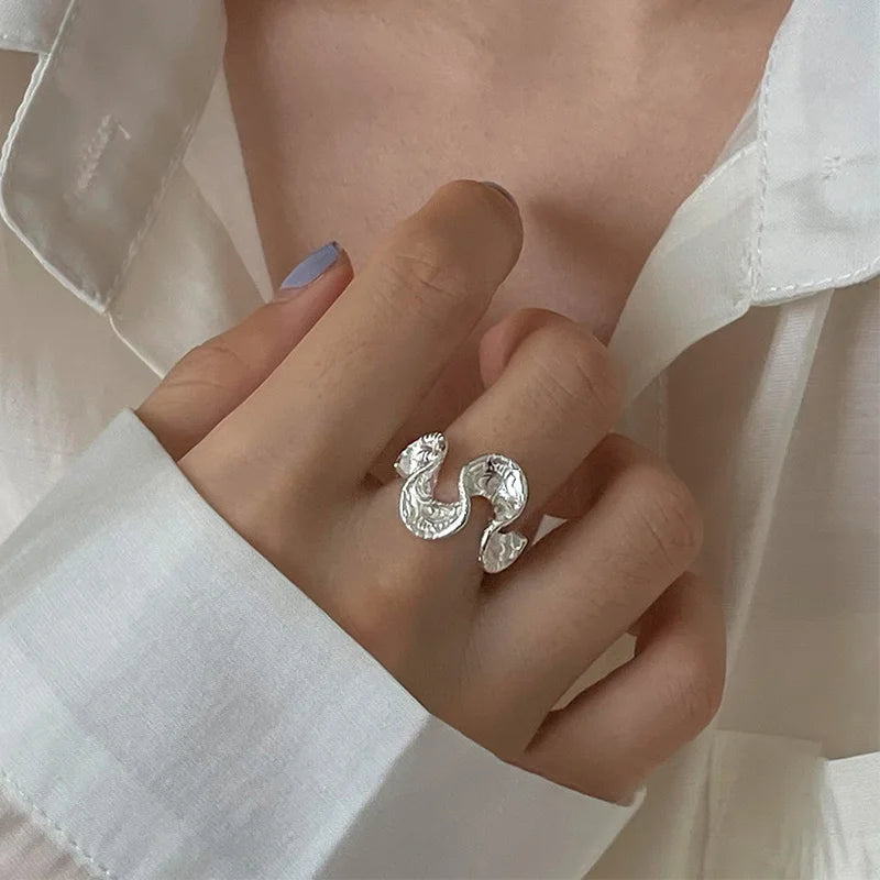 Stainless Steel Wave Ring