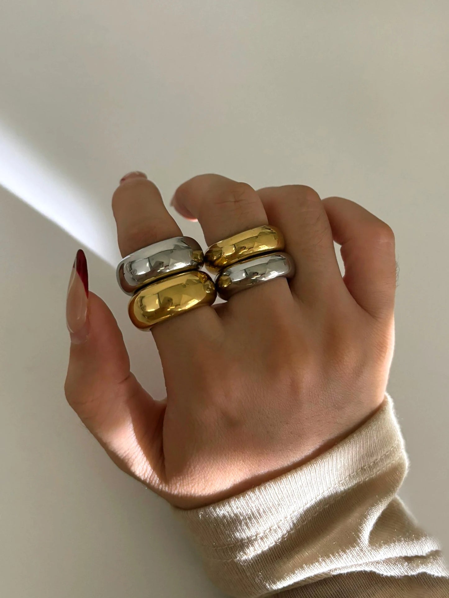 18K Gold Plated Pattern Ring